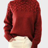Αντζα - Πουλόβερ με λαιμόκοψη από πλέγμα για γυναίκες