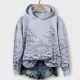 Grace – Vintage Hoodie με Λουλουδάτο Μοτίβο