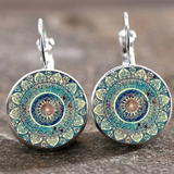 AuroraJoy Σκουλαρίκια Mandala Vintage Στρογγυλά - Εlegantικά