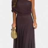 Ρενάτα - Μέγιστο Φόρεμα με Ασύμμετρο Ώμο