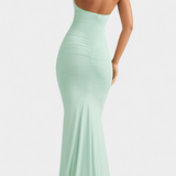 Lusiana - Βραδινό φόρεμα με ανοιχτή πλάτη και λαιμόκοψη halter